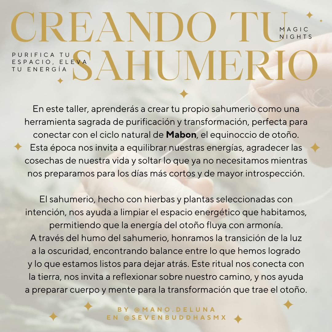 CREANDO TU SAHUMERIO - Purifica tu espacio, eleva tu energía