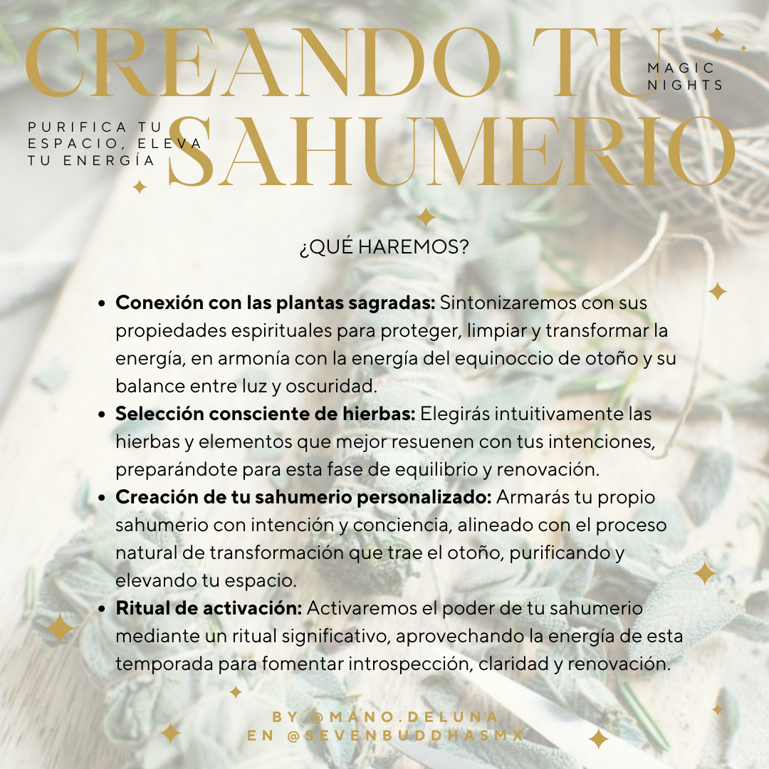 CREANDO TU SAHUMERIO - Purifica tu espacio, eleva tu energía